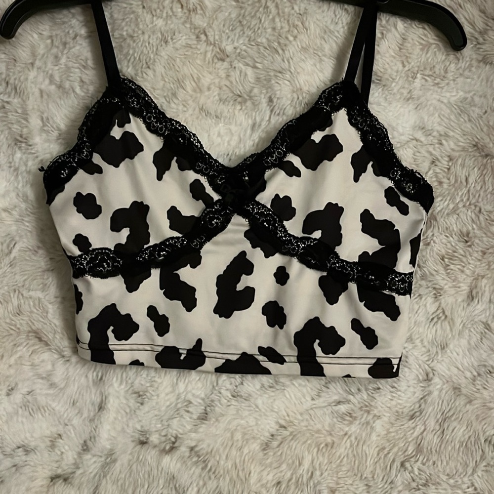 Cow Print Corset Tank